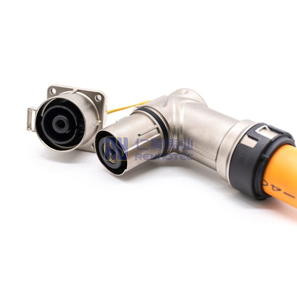HVIL High Voltage Safety Lock Cable 1 Pin 300A Metal Right Angle Plug 12mm  95mm² 0.5M - Image 7