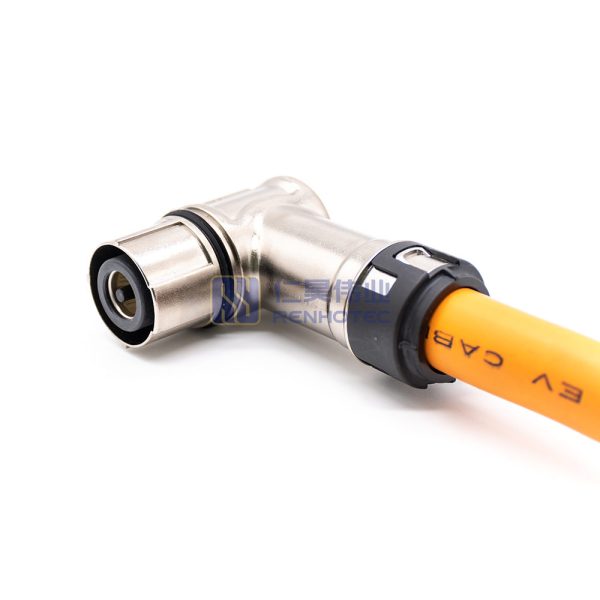 HVIL High Voltage Safety Lock Cable 1 Pin 300A Metal Right Angle Plug 12mm  95mm² 0.5M - Image 4