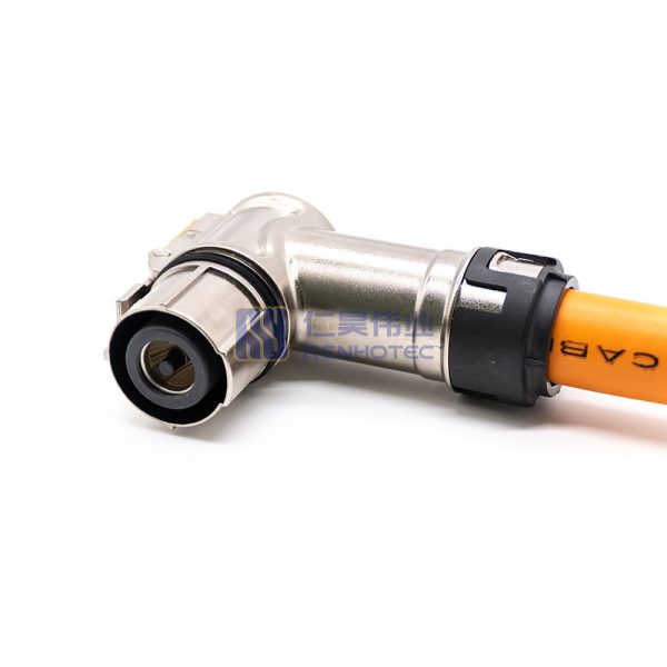 HVIL High Voltage Safety Lock Cable 1 Pin 300A Metal Right Angle Plug 12mm  95mm² 0.5M - Image 3