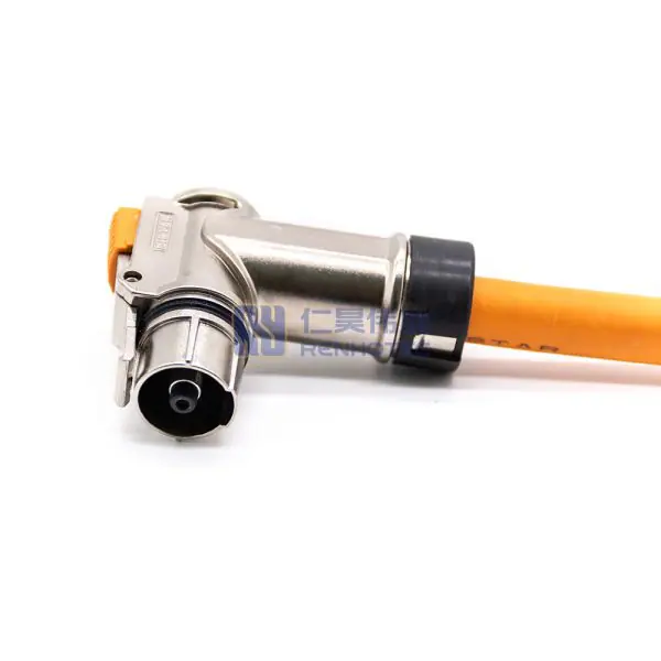 HVIL High Voltage Safety Lock Cable 12mm Right Angle 400A IP67 1 Pin Plug 0.5M 120mm² - Image 6