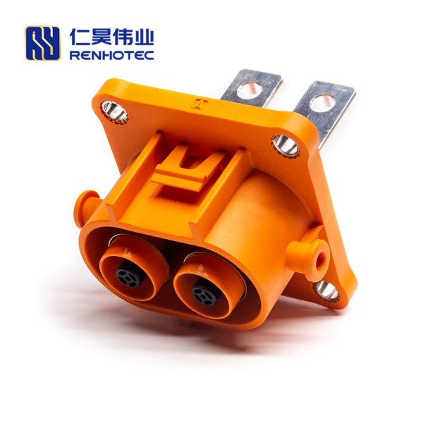 HVIL High Voltage Interlock Connector 2Pin 8mm 200A Socket Plastic W/busbar M8 Thread Hole