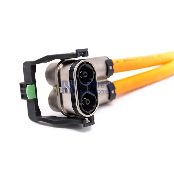 High Voltage 2 Pin 6mm Right Angle Plug 125A for HV Battery