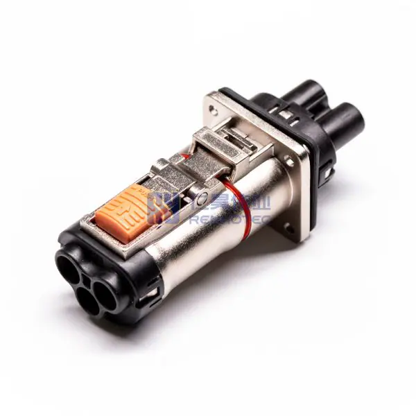 High Voltage Quick Connector 3 Pin 3.6mm 35A Straight Plug Metal Shell - Image 2