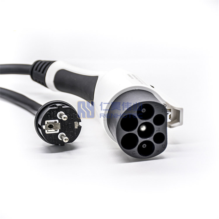 GB Standards AC Charging Connector Plug 16A 250V Single Phase EV Charger  Mode 2 with 5 Meters Cable