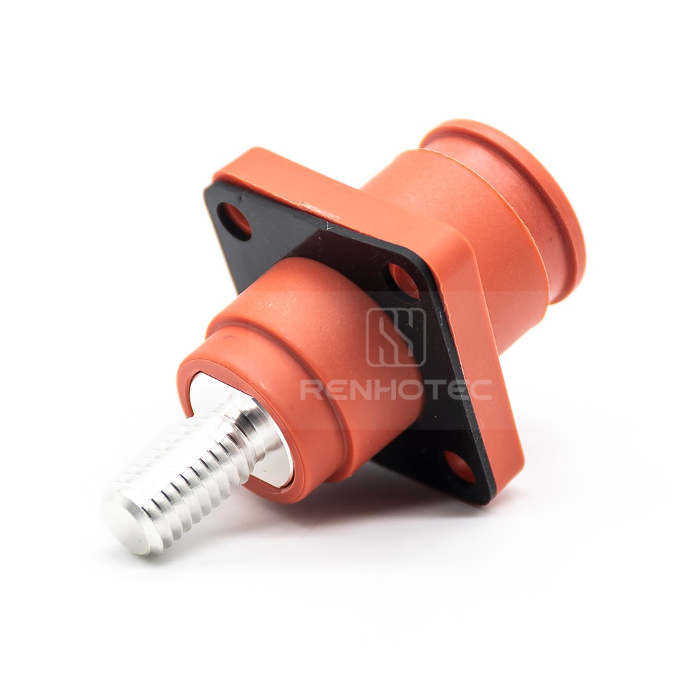 Energy Battery Storage Connector Socket Female Straight 6mm OS IP67 Red