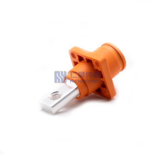 Energy Battery Storage Connector Socket Female Straight 8mm Bl IP67 Orange - Image 3