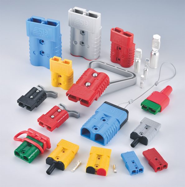 2 Way Forklift Battery Power Cable Connectors 40A