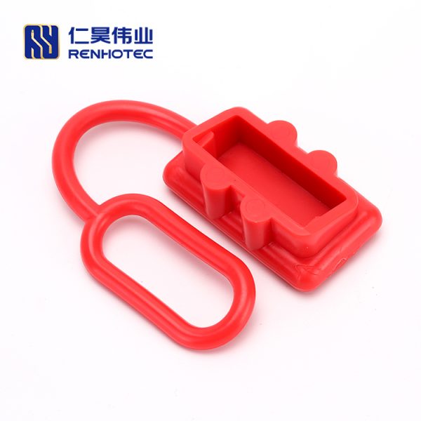 Red Rubber External Protective Dustproof Cover For 2 way 50A Power Connector