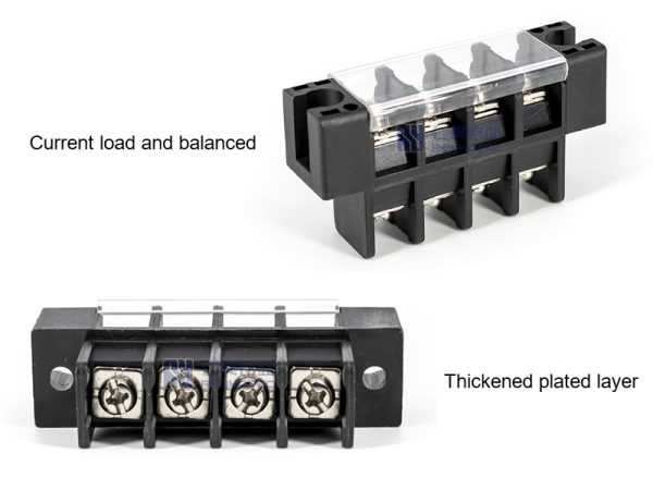 High-current feed-through terminal blocks