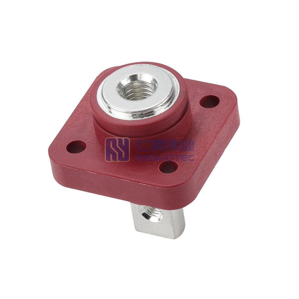 Single Stud Type Junction Blocks 150A Busbar with M8 Busbar with M6 Flange  Mounting Black