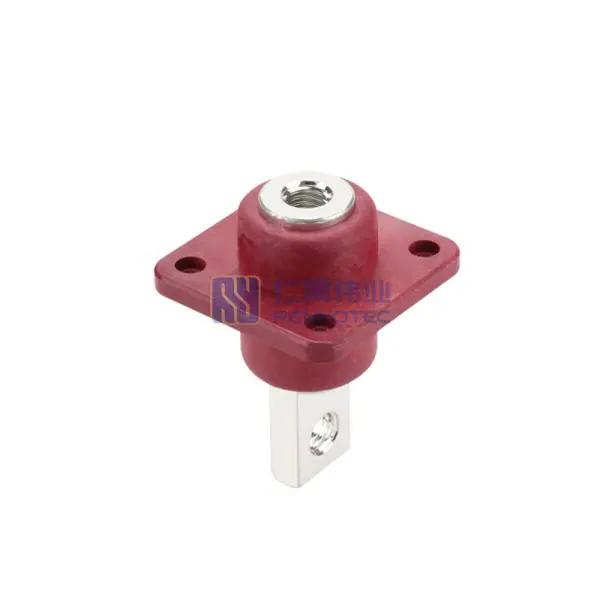 Single Stud Type Junction Blocks 500A Internal Screw (M10) Busbar with M10 Flange  Mounting Red