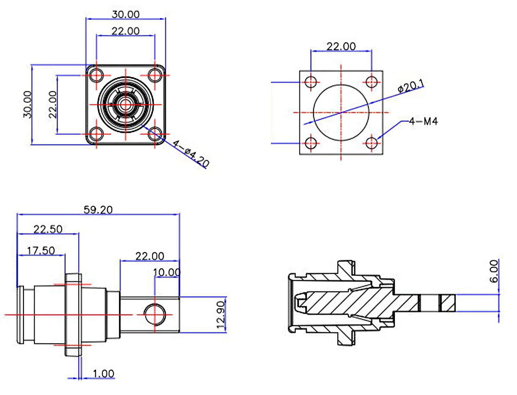 8mm energy storage connector dimesion