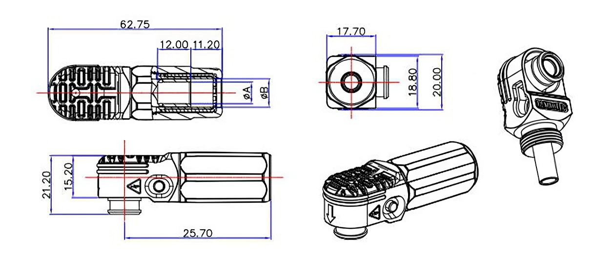 product dimension-6mm type energy storage connector (2)