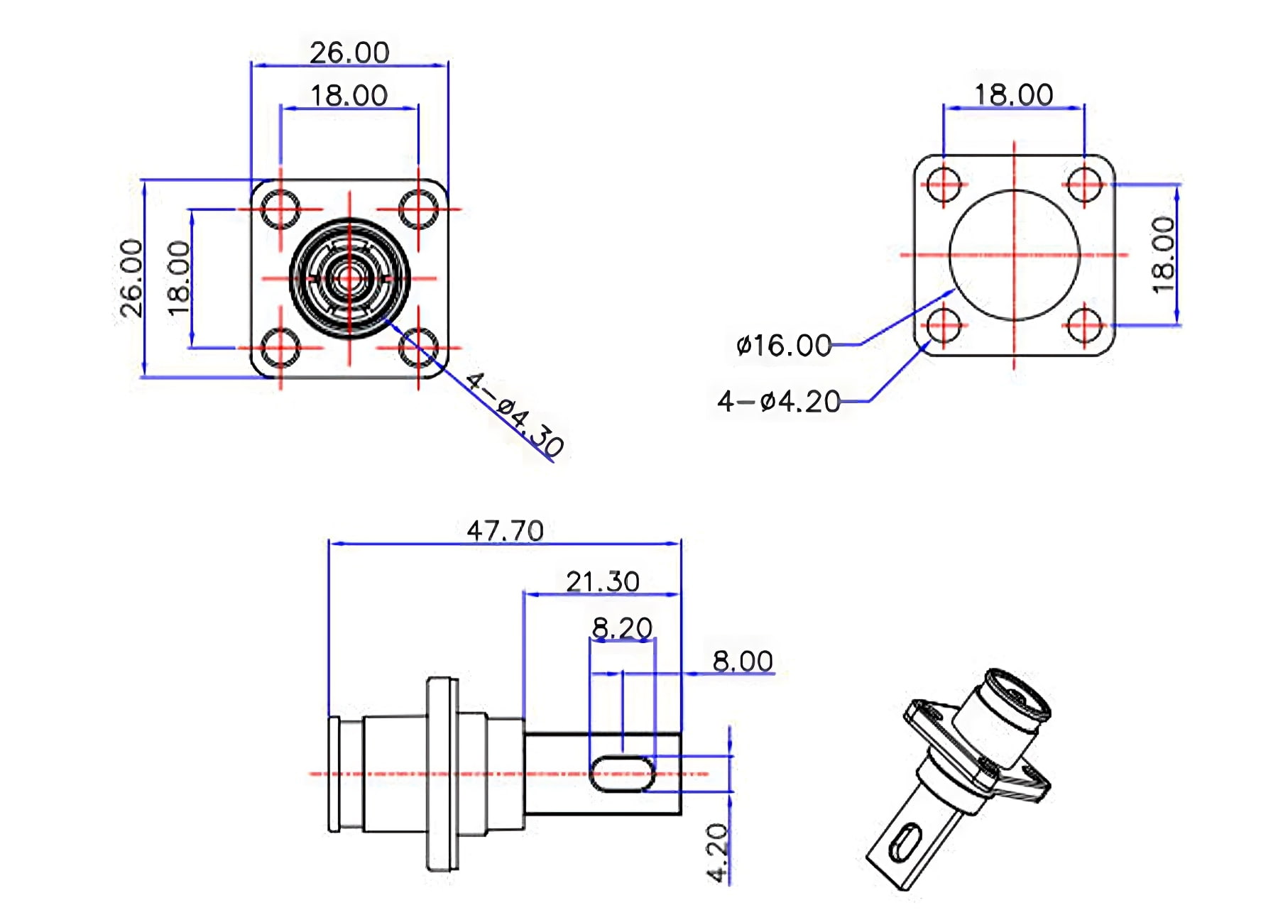 product dimension-6mm type energy storage connector