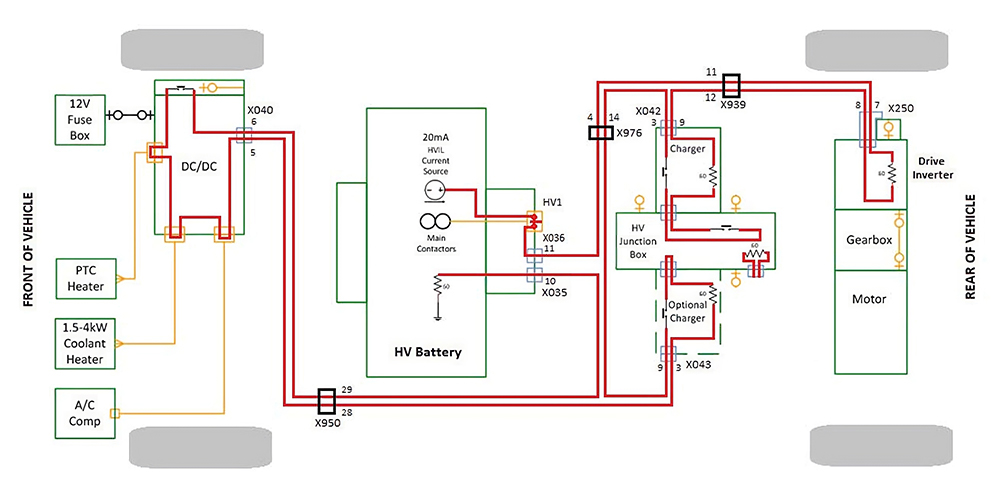 High-voltage interlocking connectors in vehicle