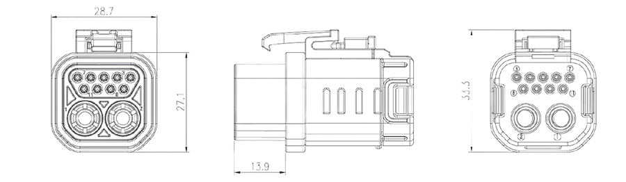 2+9Pin Hybrid Power Connector