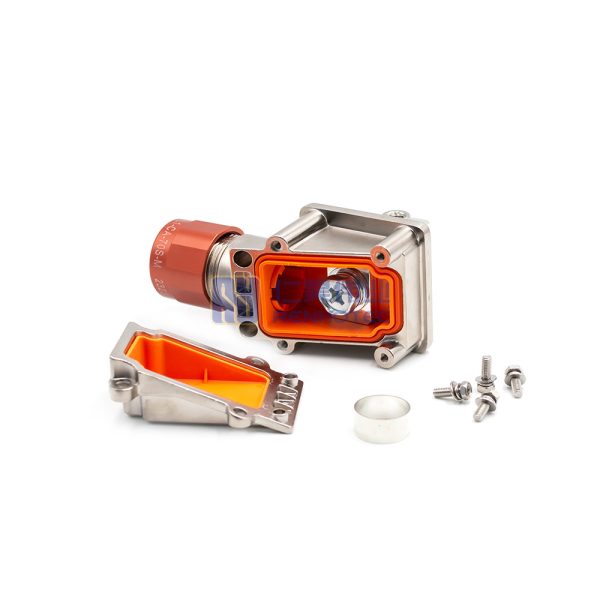 300A Waterproof High Voltage Metal Junction Box Connector Orange