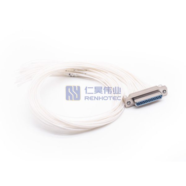 J30J Metal Shell 31pin Pre-Wired Micro-D MIL-Spec Male Connector with 30cm Cable RHT-J30J-31-TJL-30
