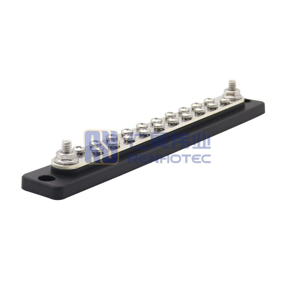 150A 2 *1/4"(M6) Studs 20*#8 Screws Bus Bar Terminal Block Power Distribution Block with Cover for Automotive Marine Boat - Image 5