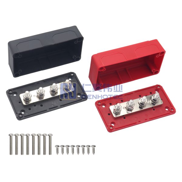 300A Bus Bar Heavy Duty Battery Terminal Distribution Block Bus Barbox with 4 x 5/16"(M8) Terminal Studs for Car Marine RV Truck - Image 7