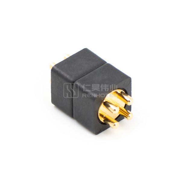 20A floating board to board connector 3mm contact straight male one position four soldering leg through hole (DIP)