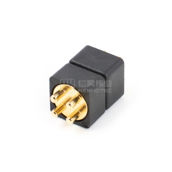 20A floating board to board connector 3mm contact straight male one position four soldering leg through hole (DIP) - Image 2