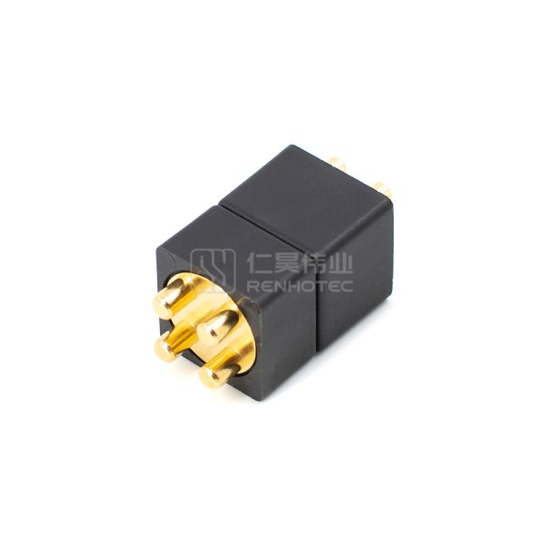 20A floating board to board connector 3mm contact straight male one position four soldering leg through hole (DIP) - Image 3