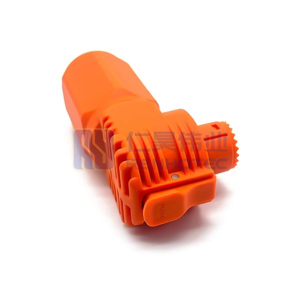 Battery Storage Connector 10.3mm2 Right angle Plug 120mm2 Orange - Image 2