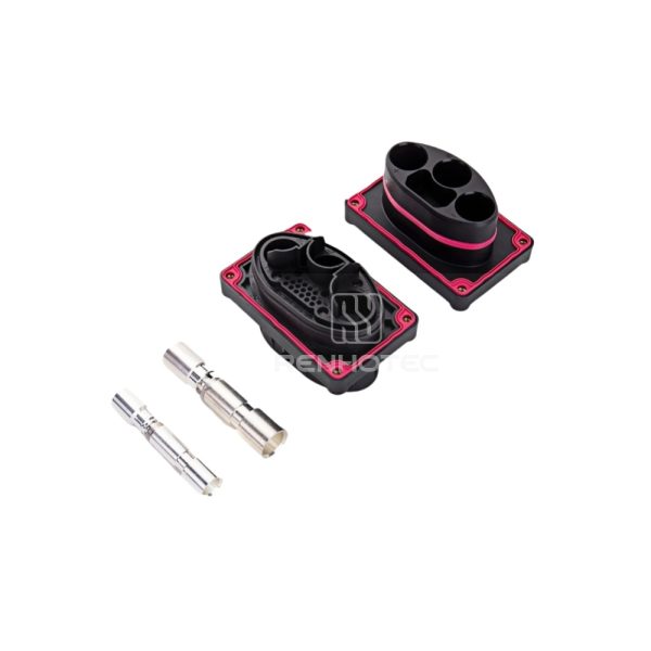 3+22Pin Hybrid Power Connector, 300A/350A 1500V DC Male Female Stackable Connector IP67 Waterproof Straight