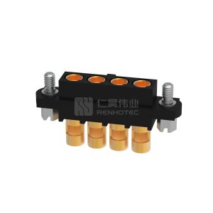 4 Pos 4.00mm Power M80 Female Plug Rectangular Connector for 12AWG