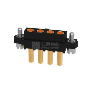 4 Pos 4.00mm Power M80 Female Plug Rectangular Connector for 18AWG