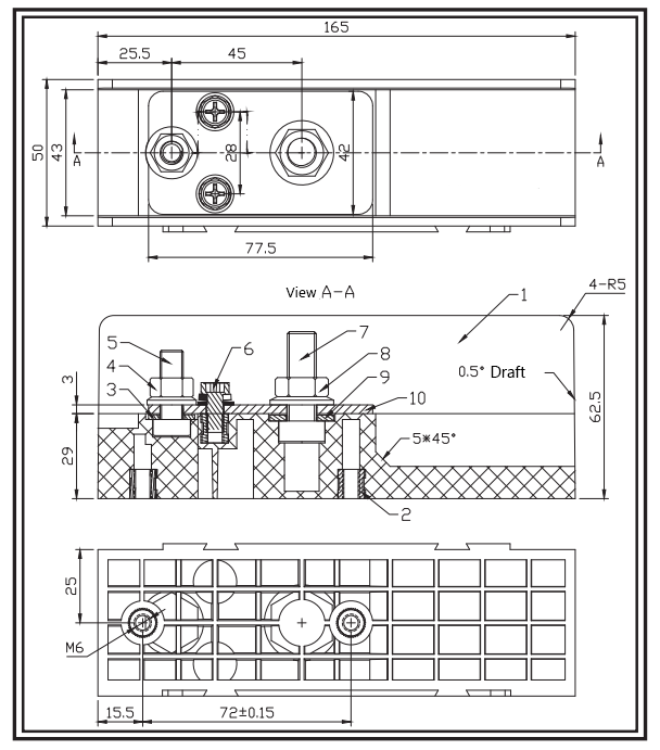 Installation Dimensions Example of Power Drawer Connectors