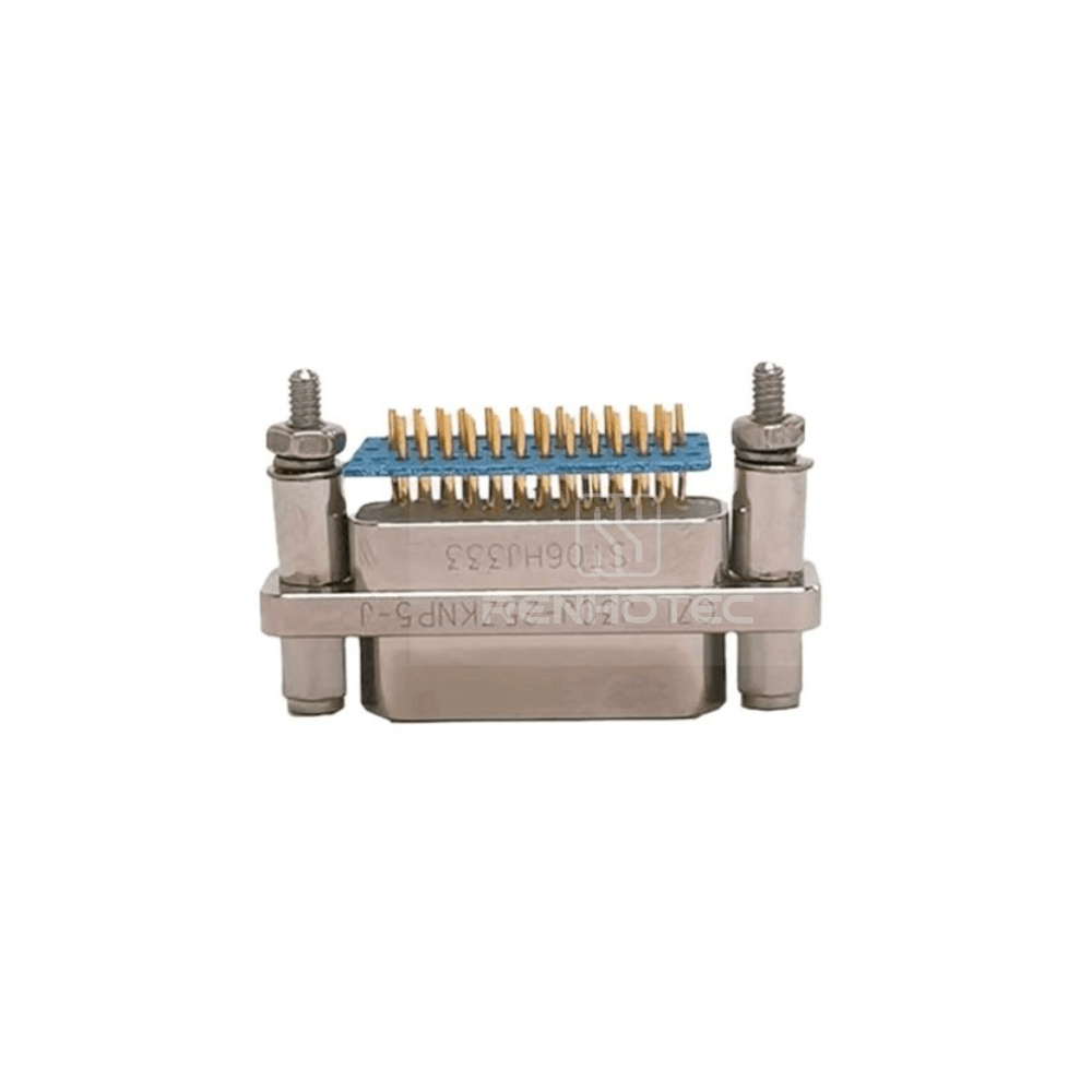J30J(MIL-DTL-83513 / MDM) Metal Shell 25pin Straight PCB Micro-D MIL-Spec Female Connector with P5 Jackpost, 1.27x2.54mm Grid - Image 2