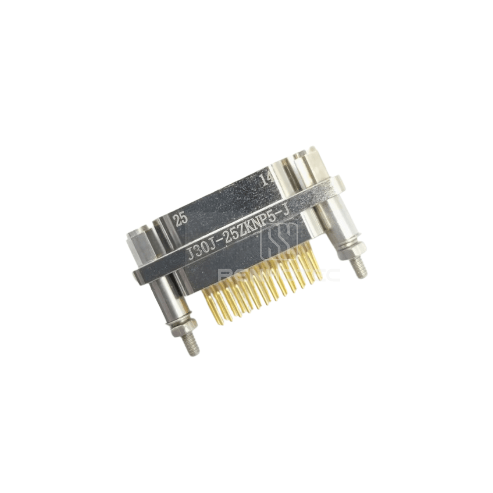 J30J(MIL-DTL-83513 / MDM) Metal Shell 25pin Straight PCB Micro-D MIL-Spec Female Connector with P5 Jackpost, 1.27x2.54mm Grid