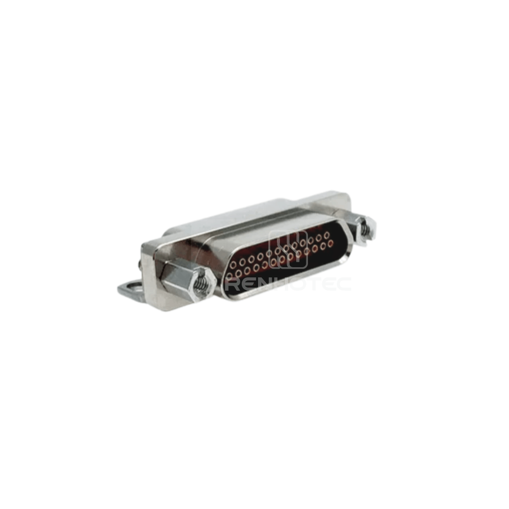 J30J(MIL-DTL-83513 / MDM) Metal Shell 25pin 90 Degree PCB Micro-D MIL-Spec Female Connector with P7 Jackpost, 1.27x2.54mm Grid