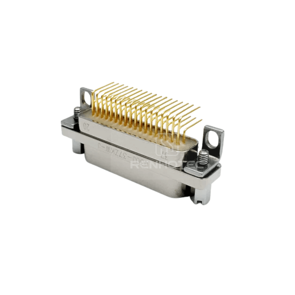 J30J(MIL-DTL-83513 / MDM) Metal Shell 37pin 90 Degree PCB Micro-D MIL-Spec Female Connector with P Jackpost, 1.27x2.54mm Grid