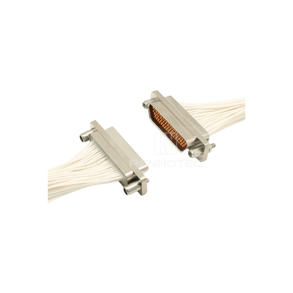 J30J(MIL-DTL-83513 / MDM) Metal Shell 74pin Pre-wired Micro-D MIL-Spec Male Connector with L Jackscrew, L=100cm - Image 2