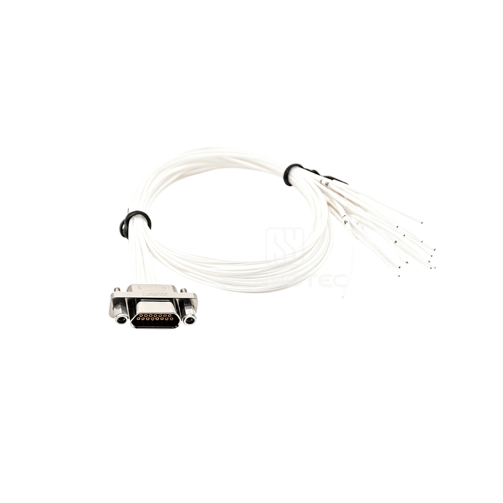 J30J Metal Shell 15pin Pre-Wired Micro-D MIL-Spec Male connector with Cable,L=1m
