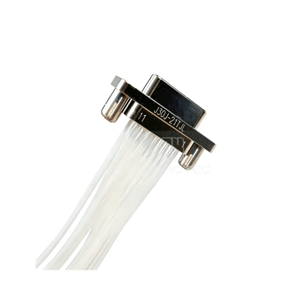 J30J Metal Shell 21pin Pre-wired Micro-D MIL-Spec Male Connector with L Jackscrew, L=30cm