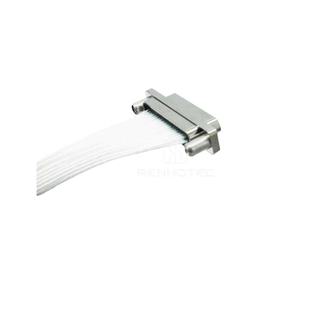 J30J Metal Shell 25pin Pre-wired Micro-D MIL-Spec Female Connector with P Jackpost, L=1.5M