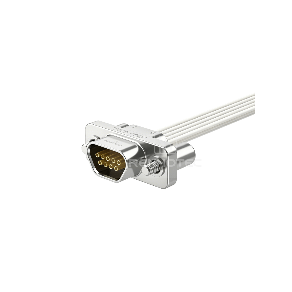 J30J Metal Shell 9pin Pre-Wired Micro-D MIL-Spec Female Connector,L=3M