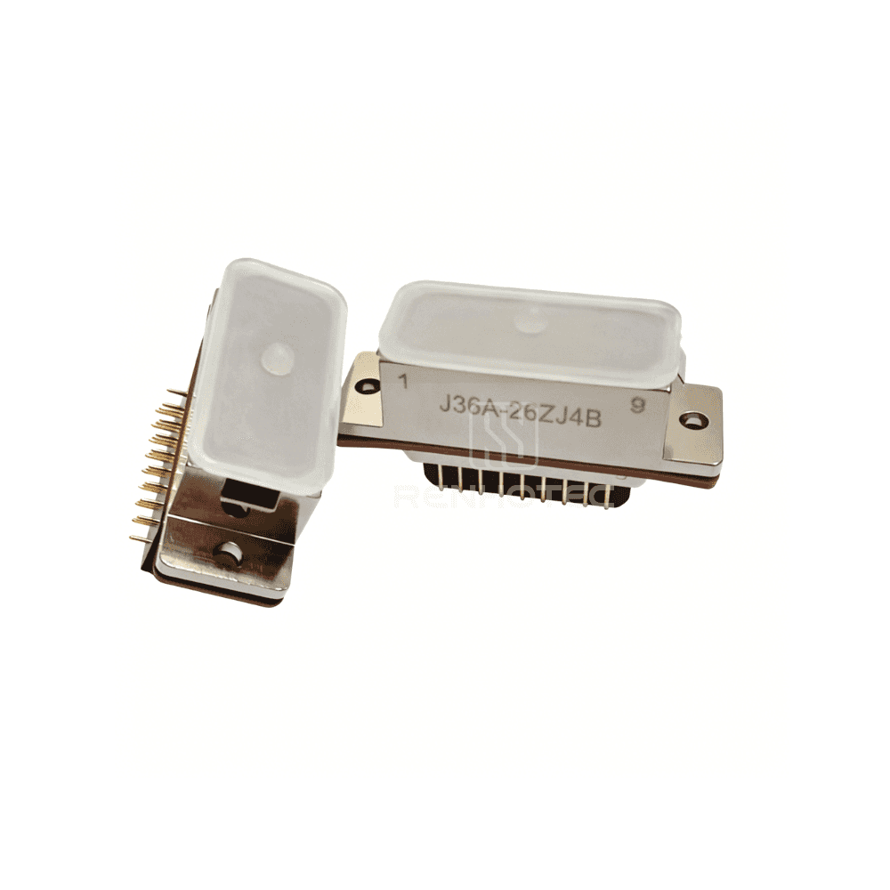 J36A Metal Shell 26pin Micro-D MIL-Spec PCB Mount Right Angled Female Socket J36A-26ZJ4B