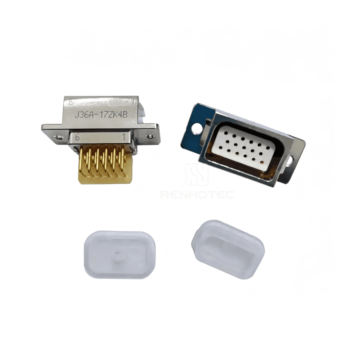 J36A Metal Shell 17pin Micro-D MIL-Spec PCB Mount Right Angled Female Socket J36A-26ZK4B
