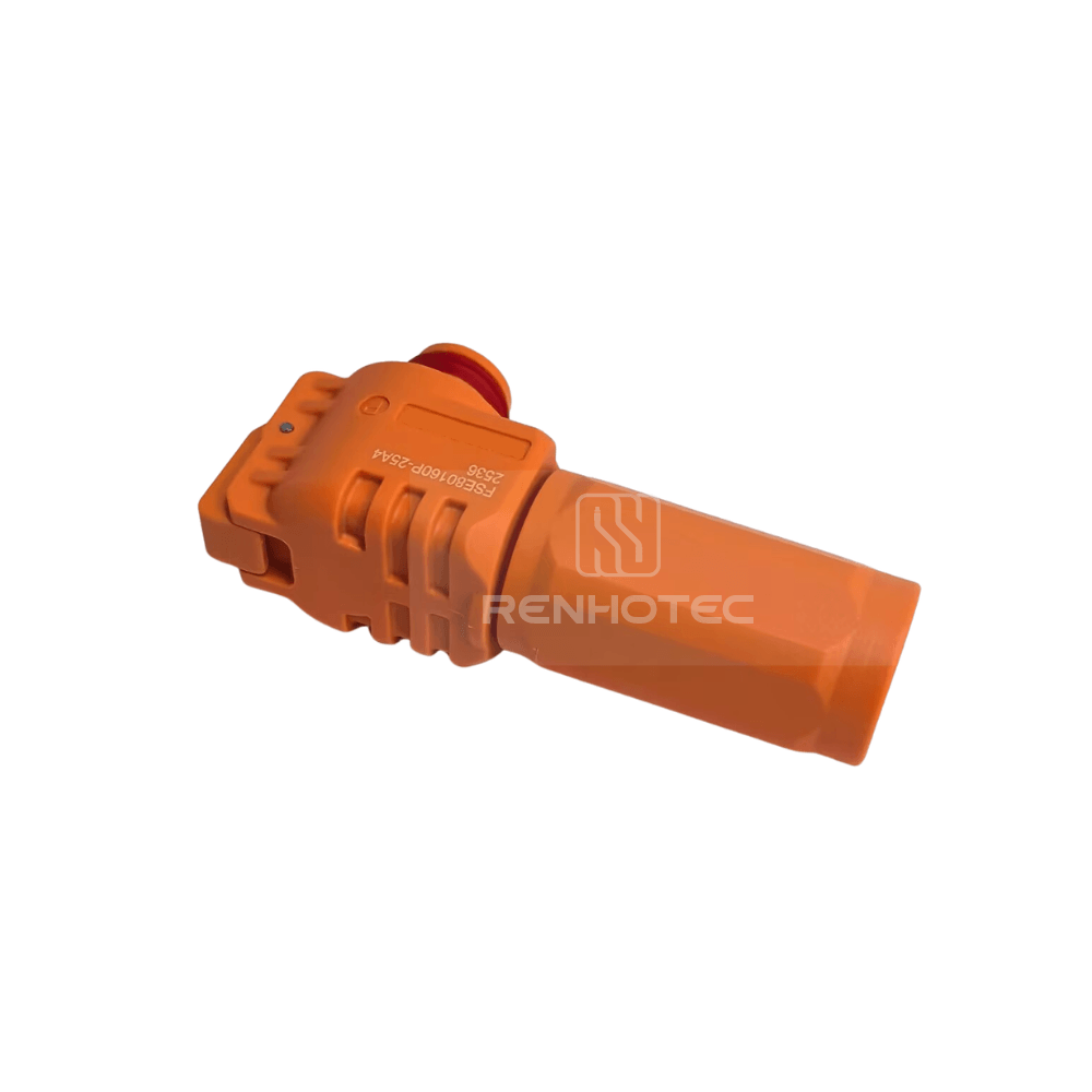 Energy Battery Storage Connector 6mm 100A-500A Right angle Plug 25mm2 Black