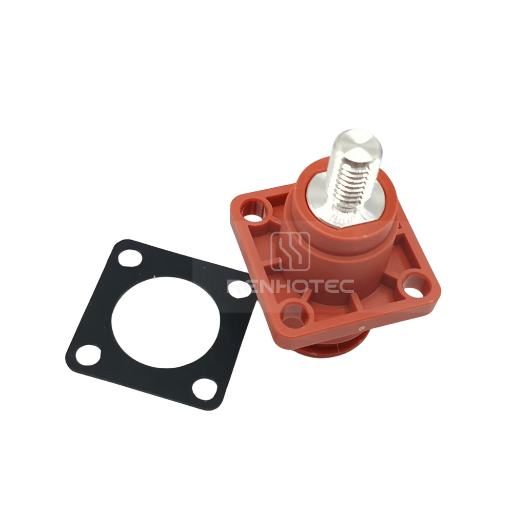 Energy Battery Storage Connector Socket Female Straight 12mm OS IP67 Red - Image 2