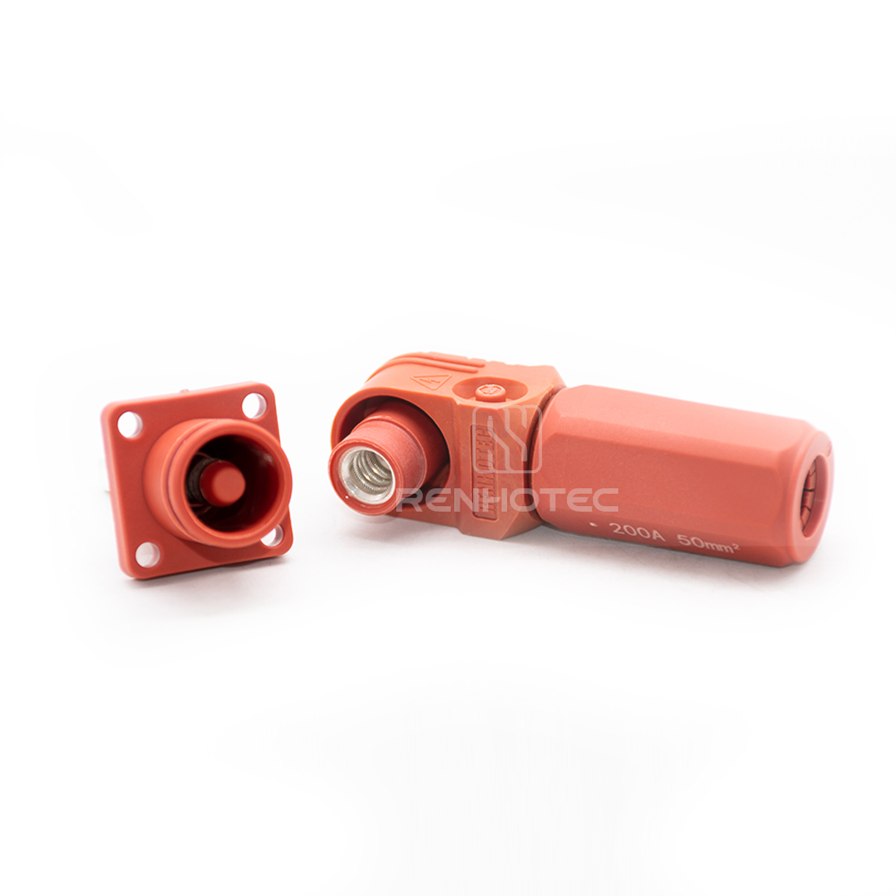 Energy Battery Storage Connector Socket Female Straight 12mm OS IP67 Red - Image 5