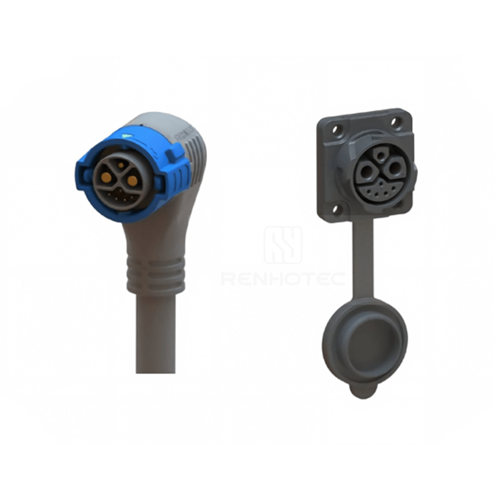 55A Circular Vehicle Connector 2+1+5 pin IP67 Waterproof Right Angle Compatible Alternatives for Chogori and JNICON