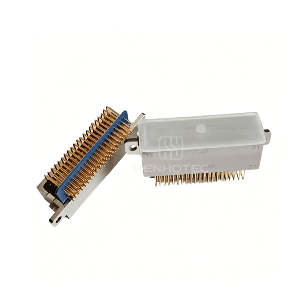 J14 Series J14A Metal Shell 101pin Rectangular Connector MIL-Spec Male Socket, Right angle PCB mount, side Flange Mount J14A-101ZJ1B2