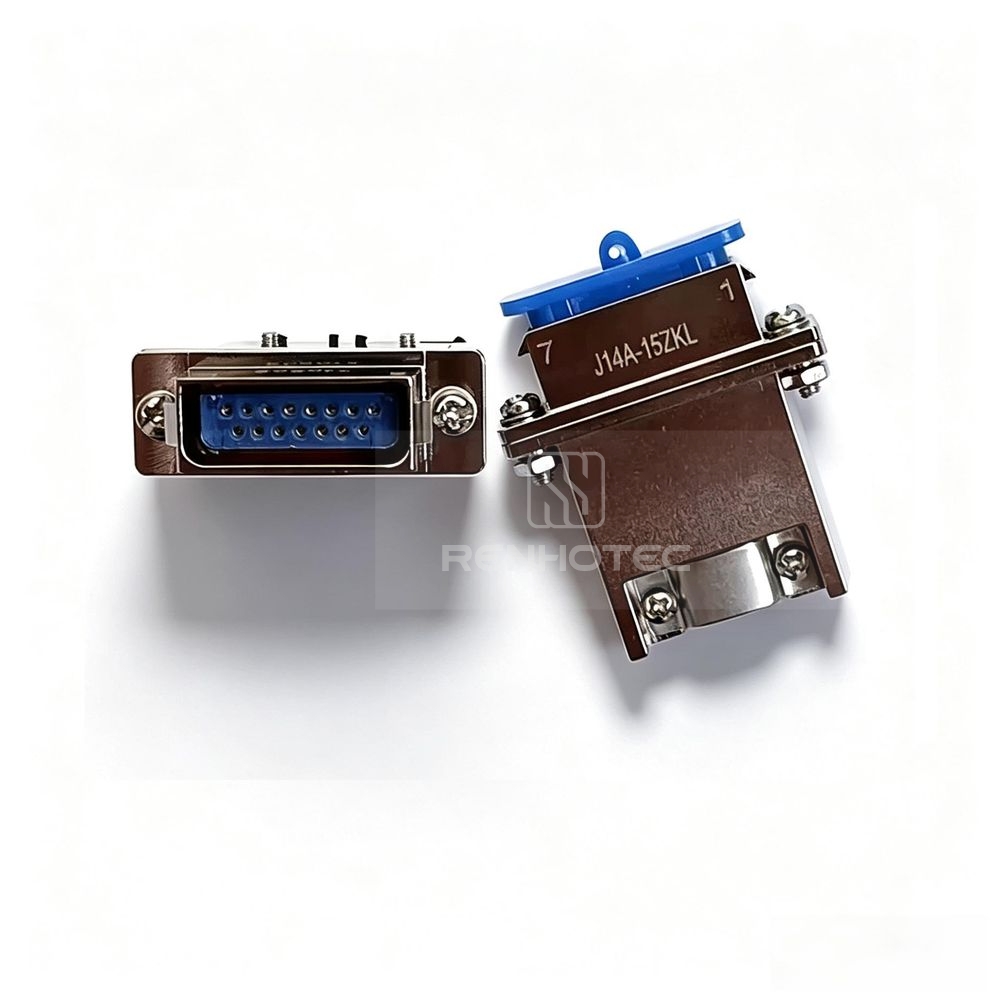 J14 Series J14A Metal Shell 15pin Rectangular Connector MIL-Spec Cable Mount Female Socket J14A-15ZKL