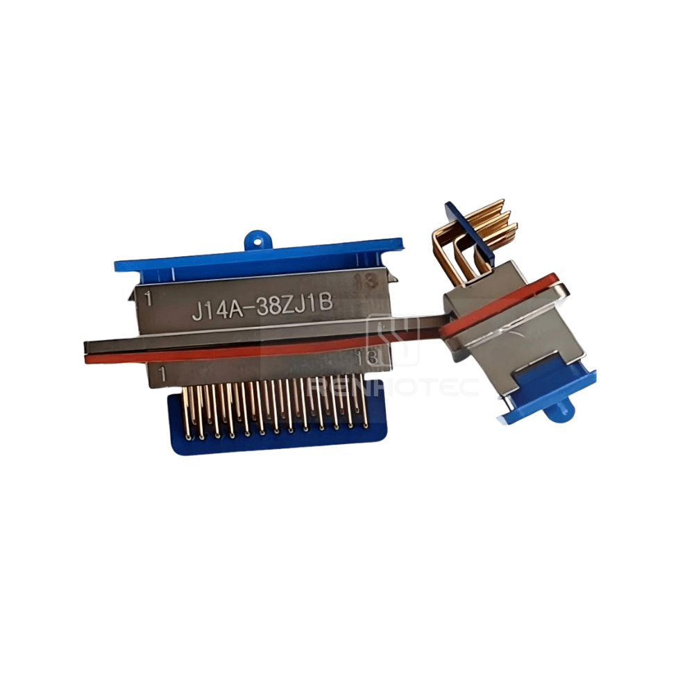 J14 Series J14A Metal Shell 38pin Micro-D MIL-Spec Male Socket, Straight PCB Mount, extended version J14A-38ZJ3B